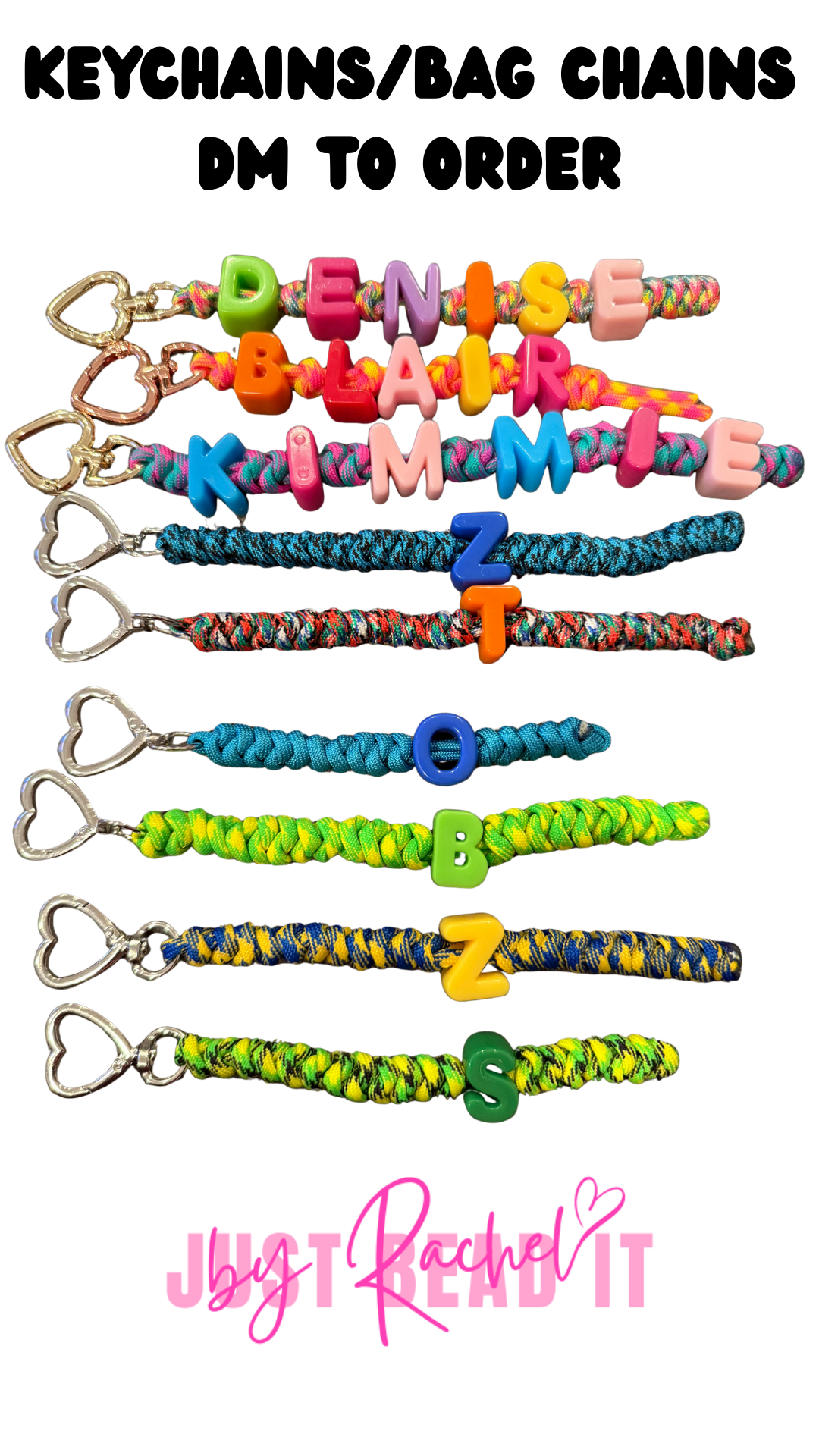 Custom name Keychains/bag chains