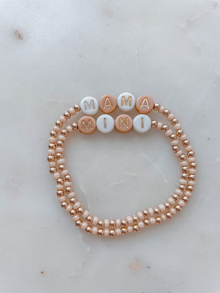 Mama and Mini Neutral Bracelets