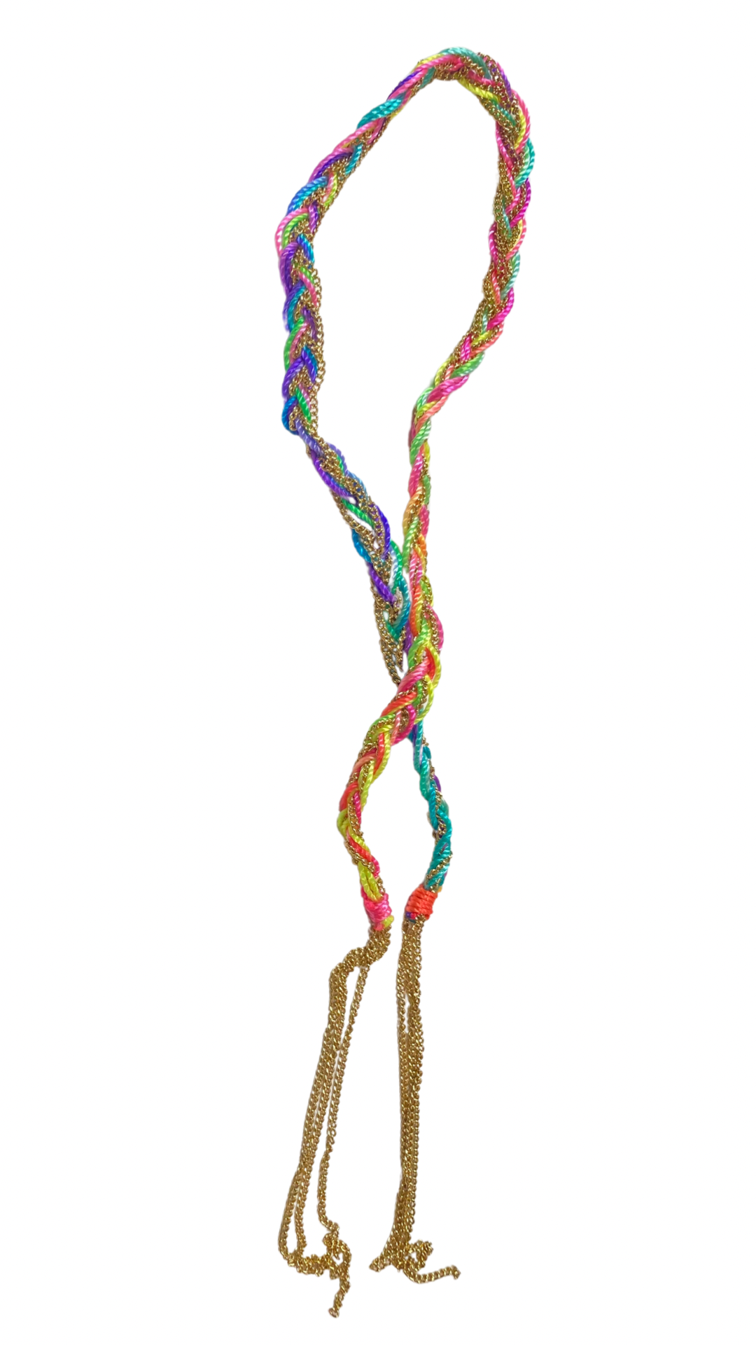 Twirly bracelet- Neon with Gold