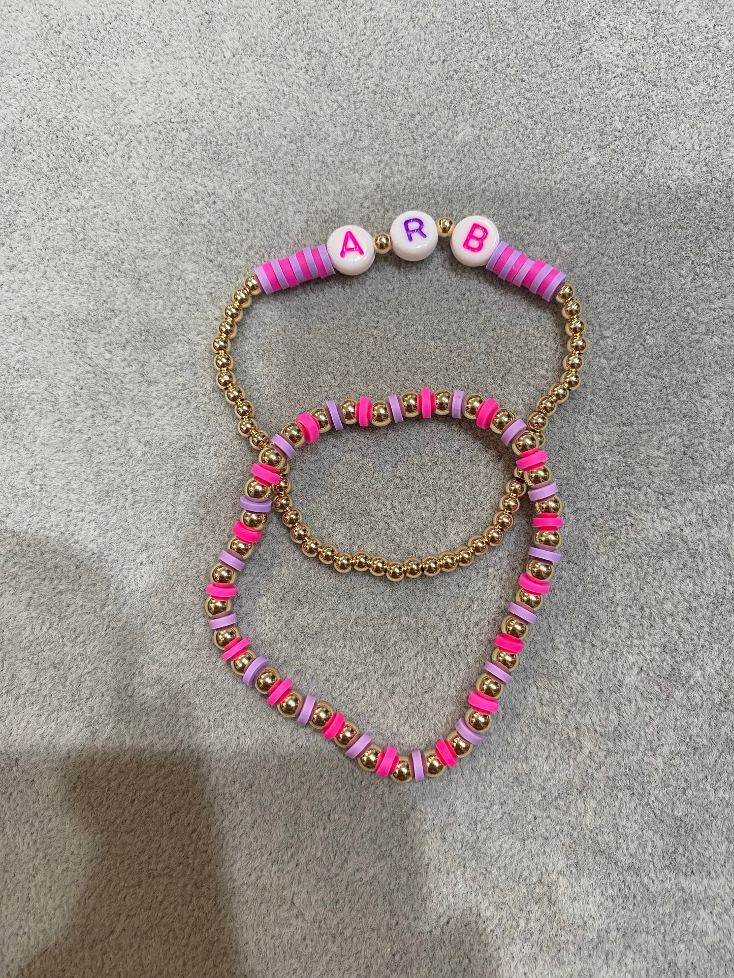 4mm 14 k gold ball with vinyl disc between each bead