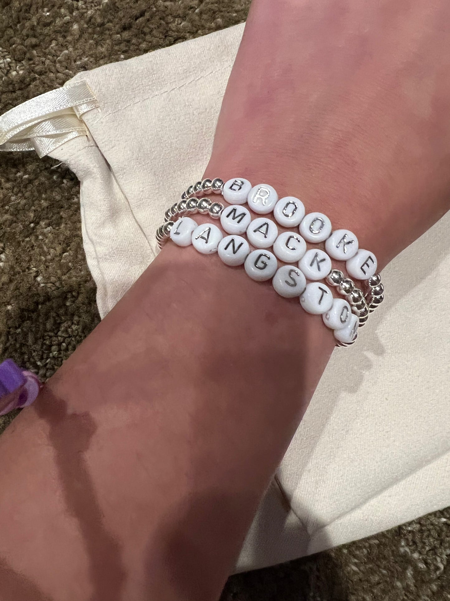 4mm Sterling Silver Beaded Bracelets -Custom!