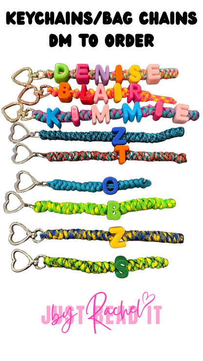 Custom name Keychains/bag chains