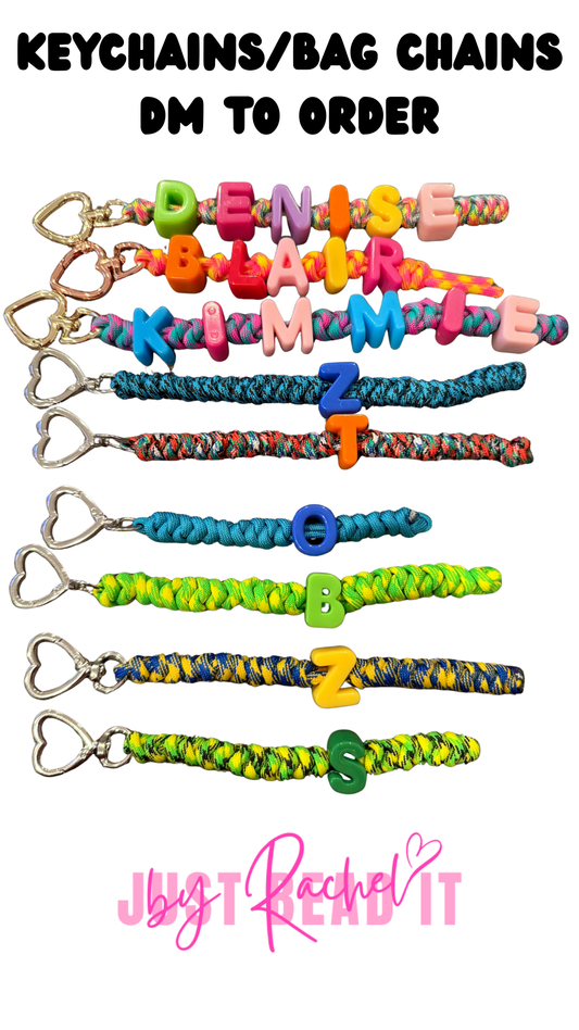 Custom name Keychains/bag chains