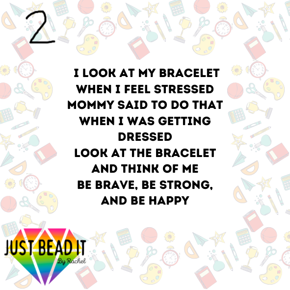 Back to School Matching Bracelet sets with Poems