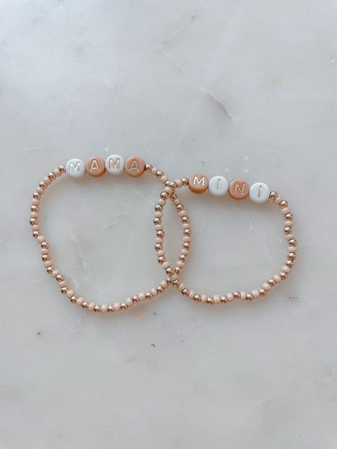 Mama and Mini Neutral Bracelets