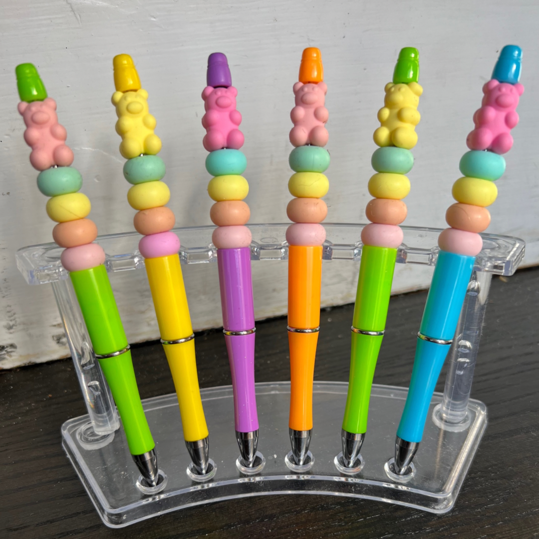 Beaded Pen- Pastel Gummy Bear