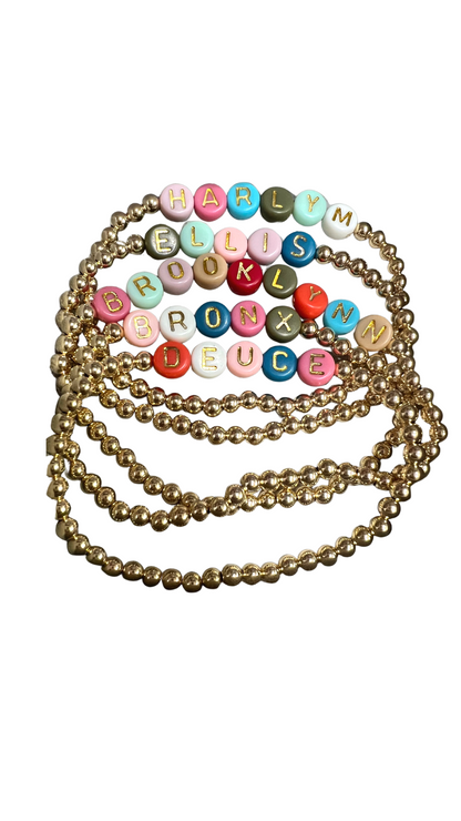 Plain 14K Gold Beaded Bracelets – Just Bead It By Rachel, LLC