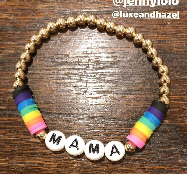 Gold and rainbow Bracelet