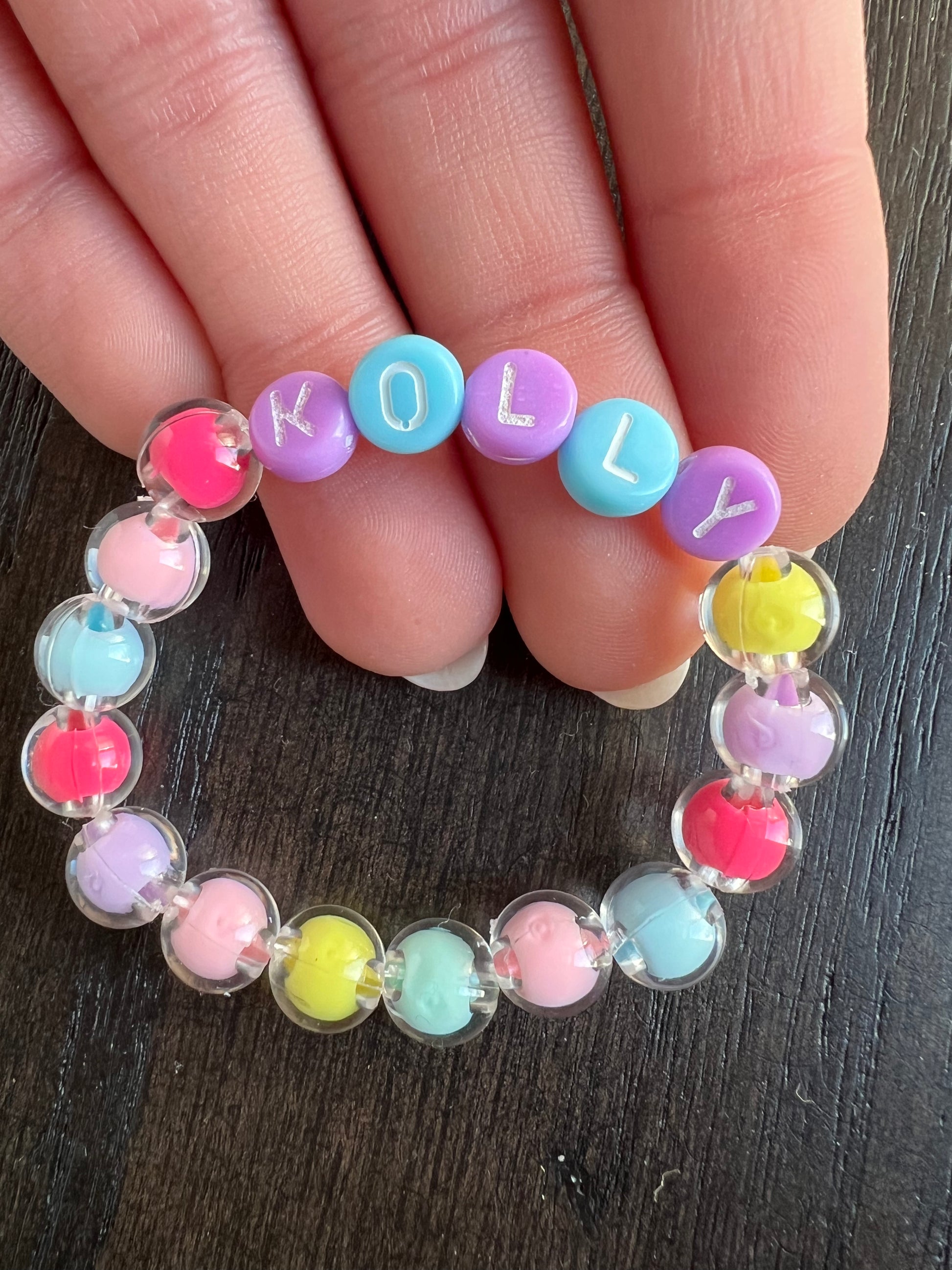 Pastel Beaded Name Bracelet