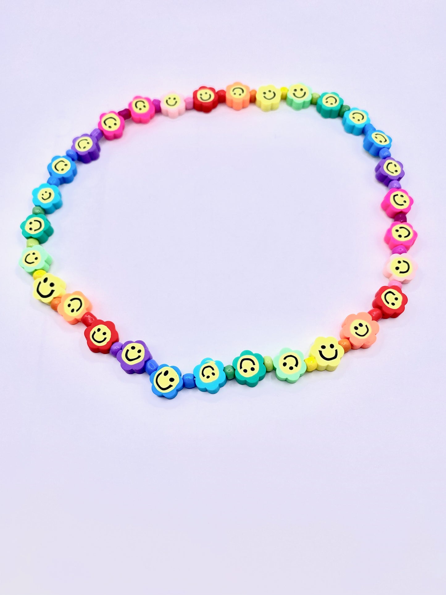 PPP Rainbow Happy Flower necklace