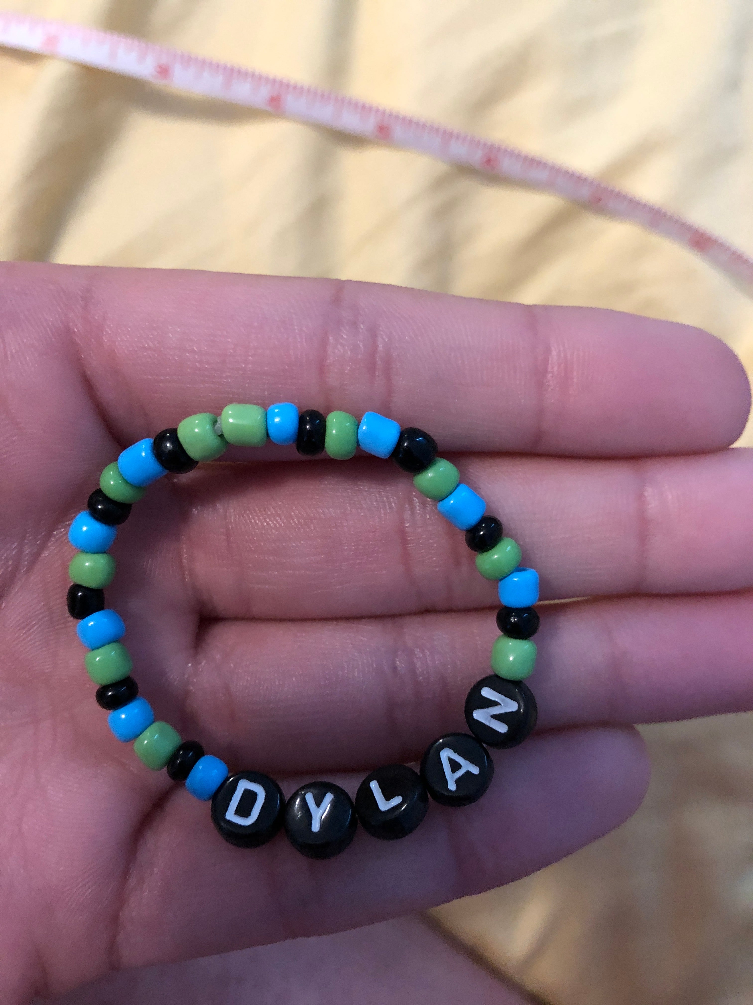 Custom Name Thread and Bead Friendship Bracelet