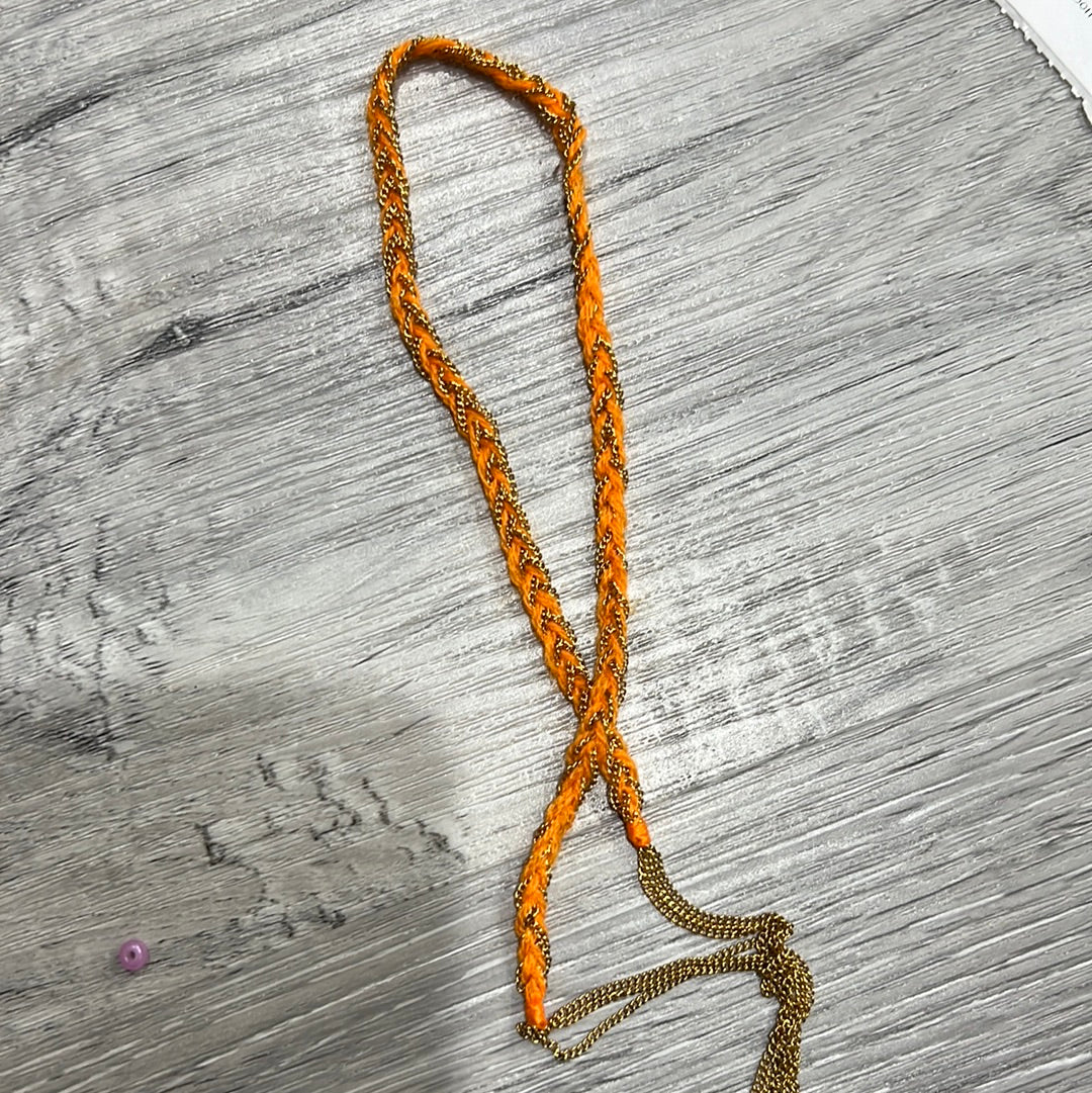 Twirly bracelet orange with gold