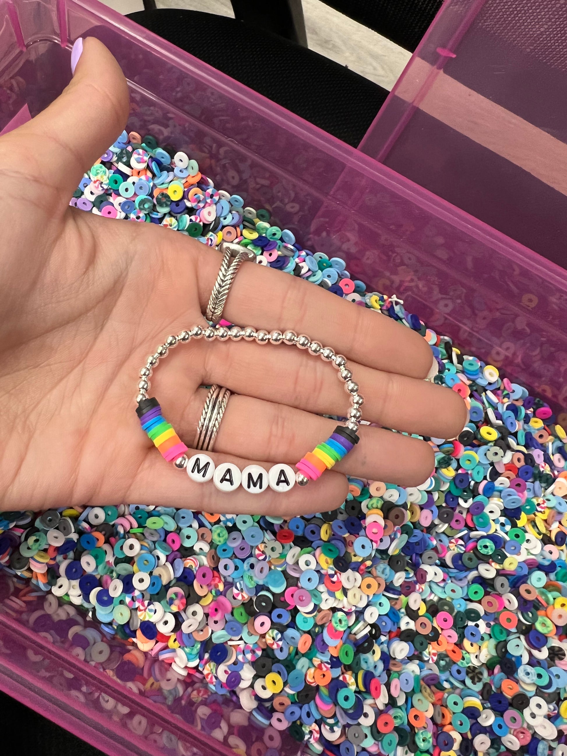 Sterling silver 2025 heishi beads